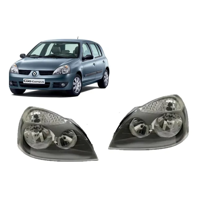 Par Farolas Renault Clio Symbol 2004 A 2009 Fondo Gris