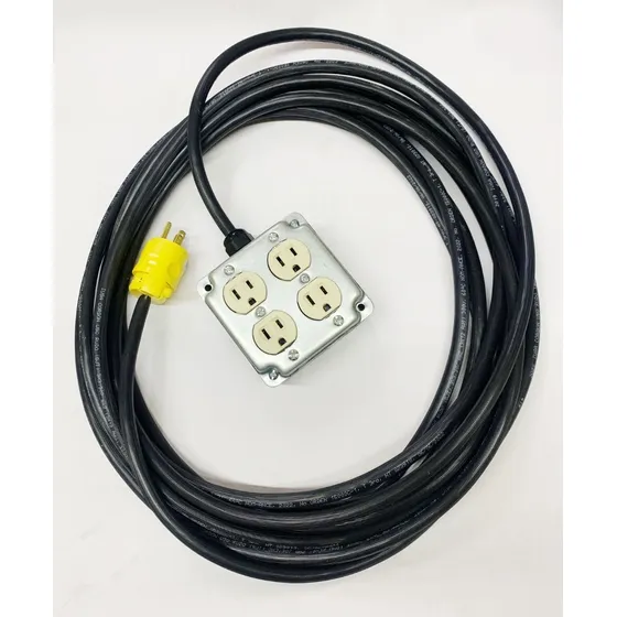 Extension De Cable Uso Rudo 3x12 Marca Iusa Y Leviton 