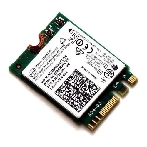Placa Wireless Intel Dual Band 3165ngw Bluetooth Bt4.0 Mini
