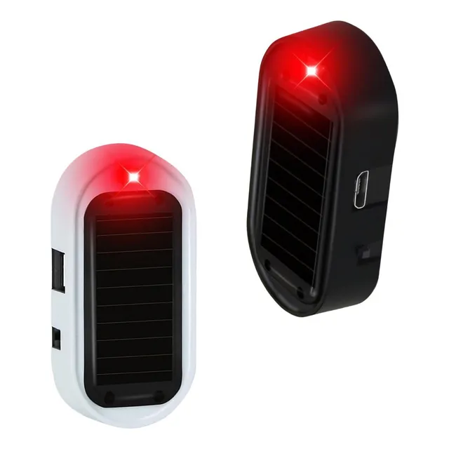 Simulador Alarma Autos Led Intermitente Solar Usb Antirrobo