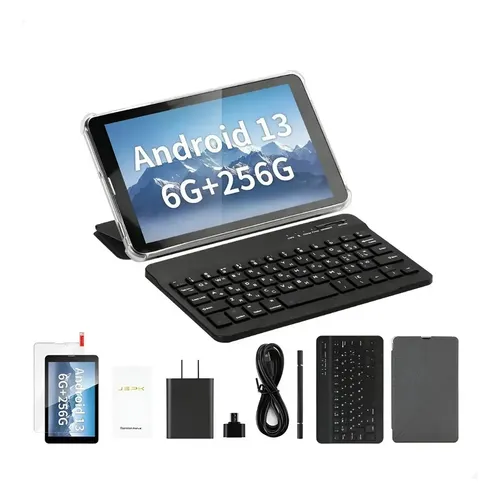 Tablet Pc 8gb Ram 512 Gb Android 13 Capa/teclado/rato Preto
