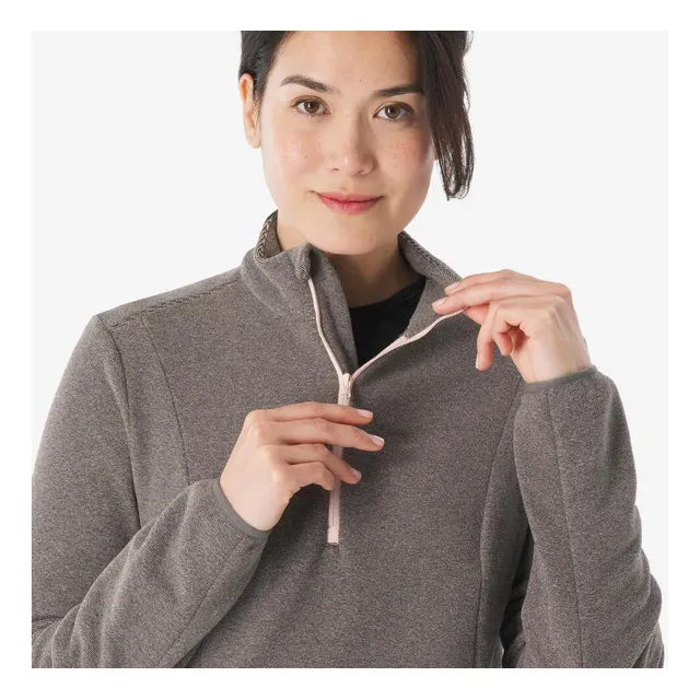 Blusa Fleece Feminina Mh100 Cinza