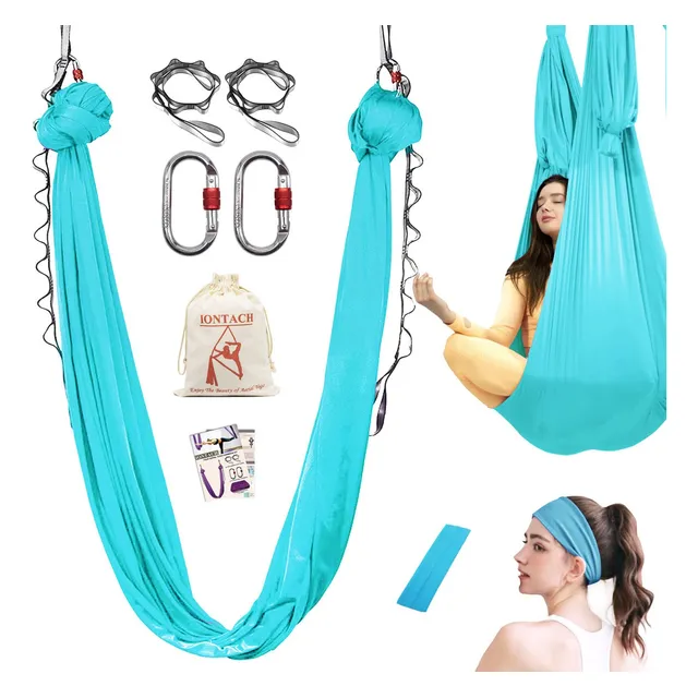 Hamaca Yoga Aerea 5.5 Yarda Seda Para Gimnasio Selva Casa