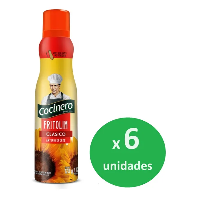 Pack Aceite Girasol Cocinero Aerosol 120g X 6 U - Dh Tienda