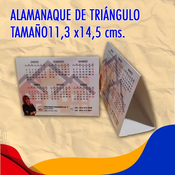 Calendarios De Escritorio Triangular Personalizados