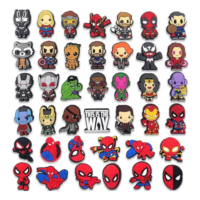 Kit De 100 Pines Para Crocs Random (saldo) Con Marvel