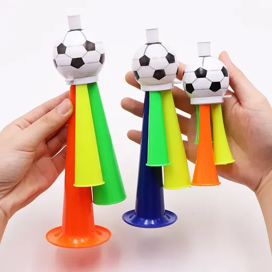 Set 3 Bocinas Plásticas Con Pelota Para Barra Y Fútbol Juego De 3 Piezas