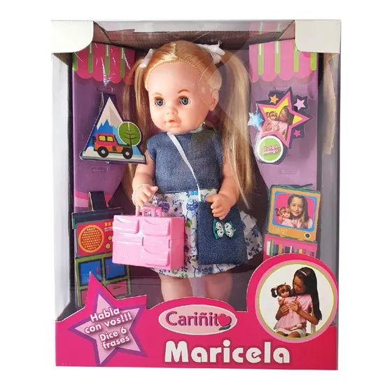 Muñeca Maricela Viaja Y Habla Con Vos 40cm Original Cariñito