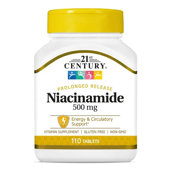 21st Century Niacinamida 500mg Vitamina B3 110 Tabletas Sabor Sin Sabor