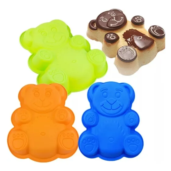Molde De Silicón De Oso, Bear, Para Gelatinas, Tortas