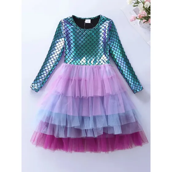 Vestido De Sirena Para Niñas Princesa Disfraz Sirenita