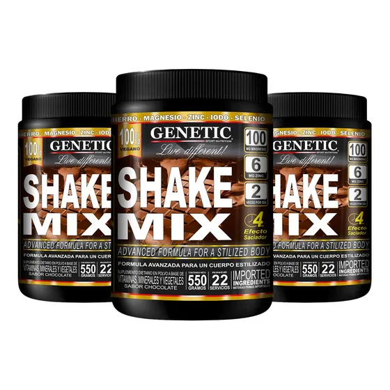 3 Batidos Shake Mix Reemplaza Comida Control Peso + Dieta