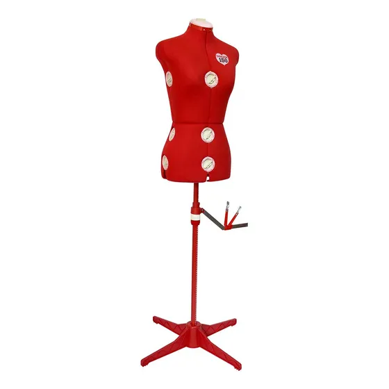 Singer Forma Vestido Rojo Ajustable Adapta Tamaño 4-10 Espua