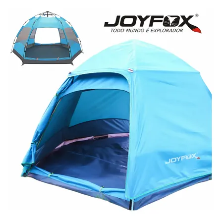 Barraca Joyfox Camping Iglu Automática 5 Pessoas Impermeável 3000mm Azul Claro
