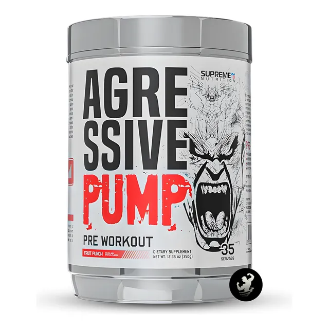 Agressive Pump 44 Serv Supreme Nutrition, Pre Entreno Sabor Fruit Punch