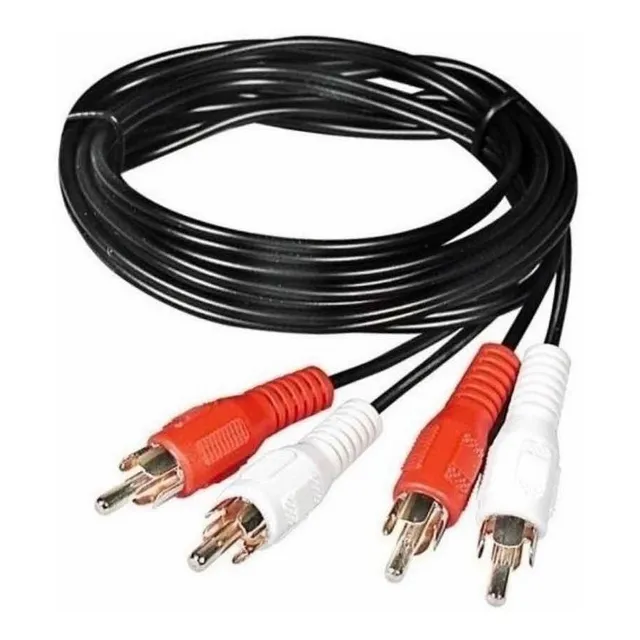 Cable Rca A Rca Alta Calidad 2x2 De 1.5 Metros Para Audio