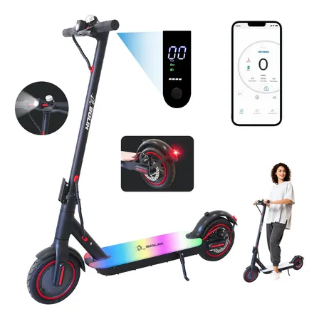 Bolin Patinete Elétrico 500w 32km/h Autonomia 25km Pedal Led Preto