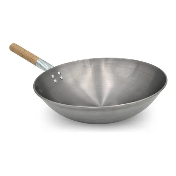 Wok Tradicional Chino De 36cm Acero Al Carbono