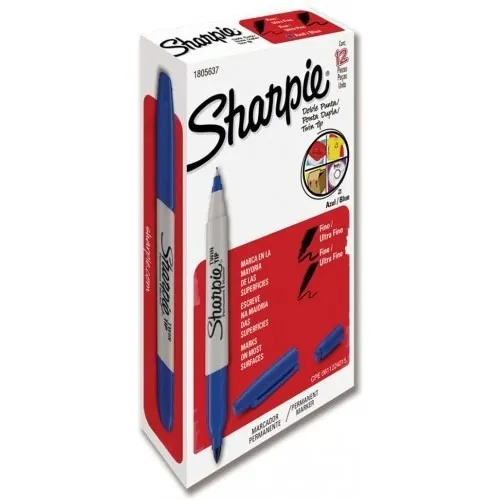 Marcador Permanente Sharpie Doble Punta Caja Con 12 Piezas