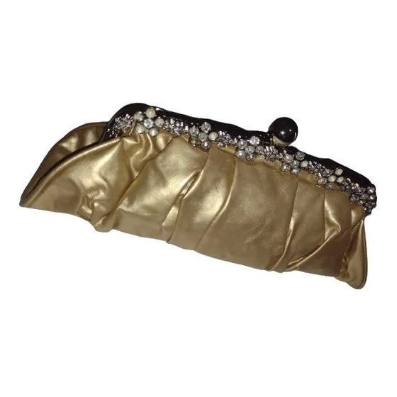 Cartera Bolso Dorado Dama Fashion Accesorio Gala, Fiesta