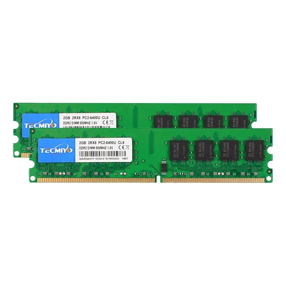2x2gb Tecmiyo Memoria Ram Ddr2 800mhz 4gb Pc2-6400 Amd Intel