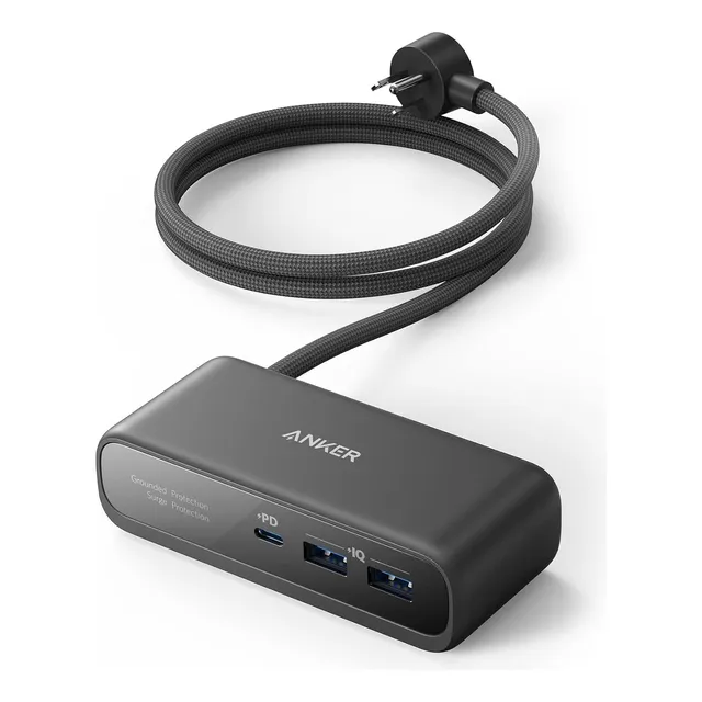 Anker Regleta Usb C Y A 521, 3 Enchufes iPhone Samsung 30w