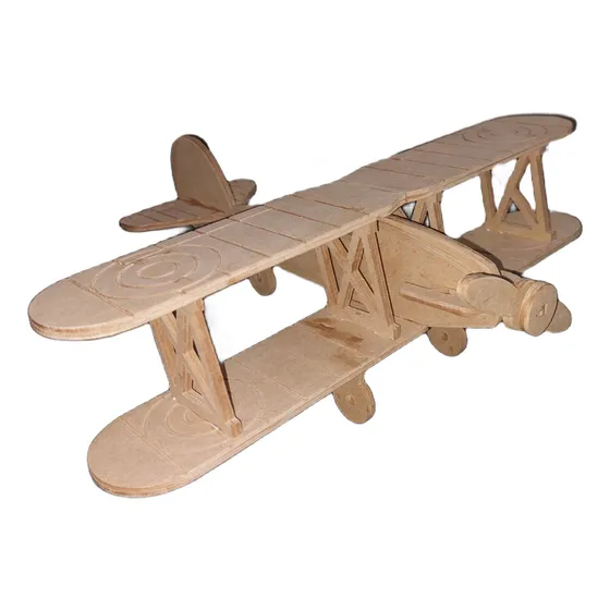 Adorno, Juguete. Avión Mdf Marrón Claro