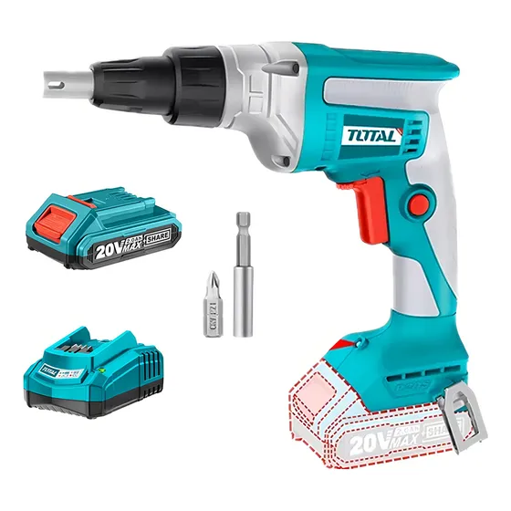 Atornillador Drywall Inalambrico 20v Bat + Cargador Total Color Turquesa