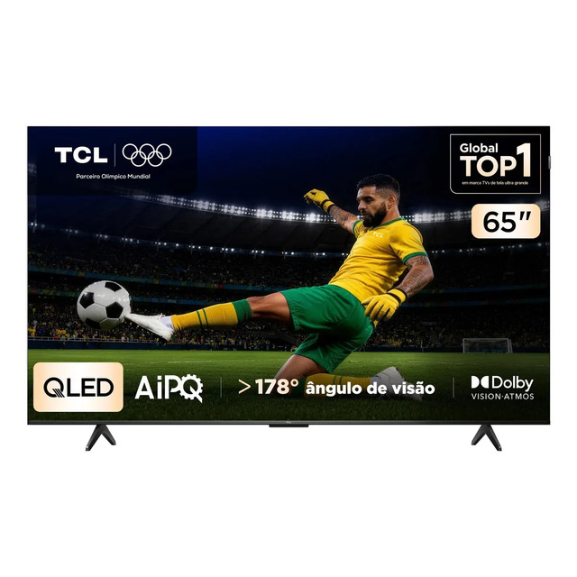 Smart Tv Tcl 65 Polegadas Qled 4k P7k Wifi Bluetooth Google Tv Hdr10+ Dolby Atmos Dolby Vision 65p7k