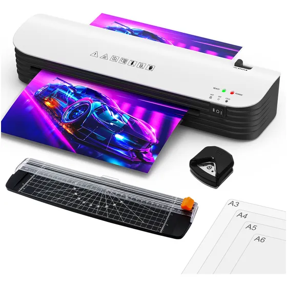 Plastificadora A4 E A3 ,7 Em 1 Fria E Quente Laminadora, Velocidade De 340mm/min, Função Abs Anti-atolamento, 12 Pcs De Plástico, Ideal Para Escritórios, Professores E Uso Doméstico ,127v