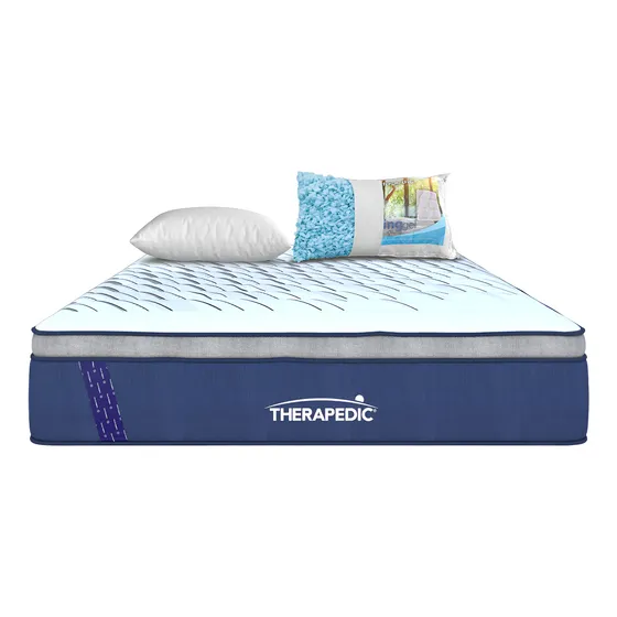 Colchón Therapedic Queen Size Morf + 2 Almohadas Memory Foam