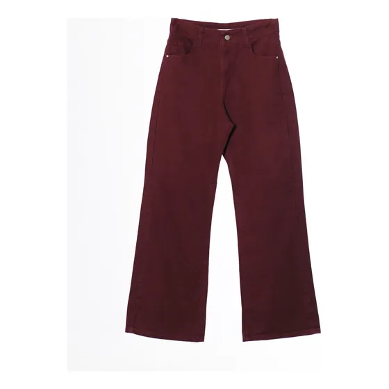 Pantalón Jean Wide Leg Infoestilos Mujer Tiro Alto Rigido