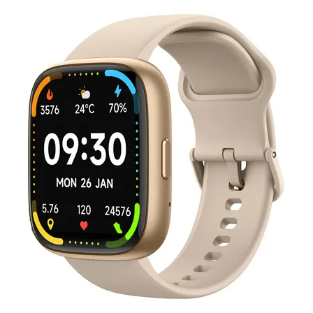 Relógio Smartwatch Bettdow Fb028 Ip68 Bluetooth Cor Nude Bege