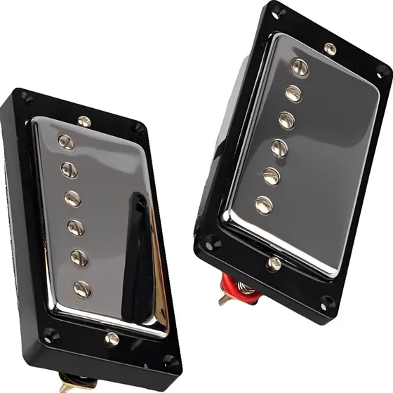 Par De Captadores Humbucker Para Guitarra Alnico V Cromado