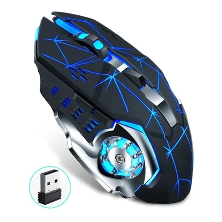 Mouse Gamer Inalámbrico Recargable Iluminado Rgb