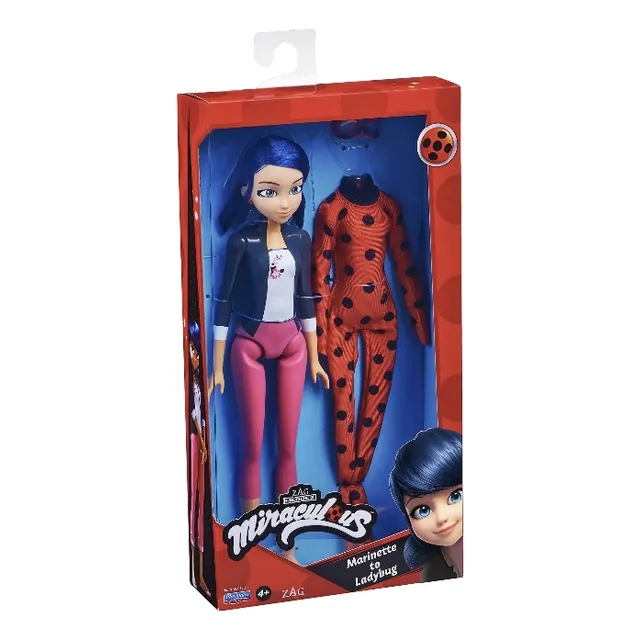 Muñeca Miraculous Marinette 2 En 1 Super Hero Secret 27 Cm