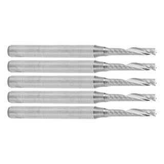 Flauta Única De 5 Unidades De Fresas De Topo Cnc Em Espiral Flauta Única De 5 Unidades De Fresas De Topo Cnc Em Espiral