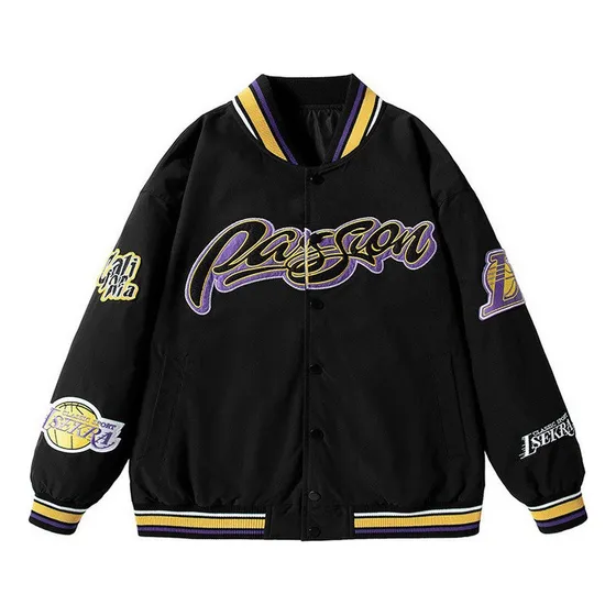 Lakers Deportes Chaqueta Casual Uniforme De Béisbol