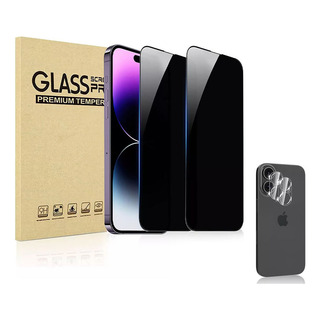 2pzs Micas Privacidad Cristal Templado+cámara Para iPhone 16 2pzs Micas Privacidad Cristal Templado+cámara Para iPhone 16