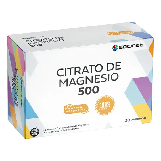 Citrato De Magnesio 500 Geonat X 30 Comprimidos Sin Sabor