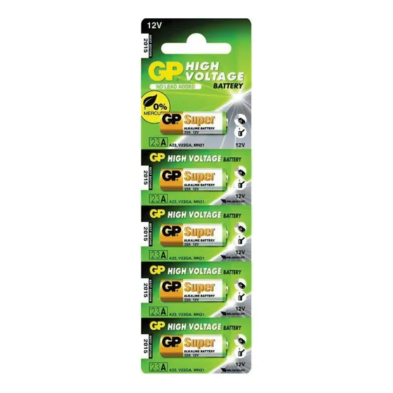 Pilha 12v 23af Controle Portão Gp Batteries Cartela C/ 5