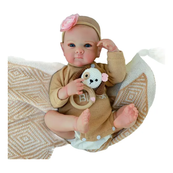 Reborn Muñeca Bebe Real De Cuerpo De Silicona 46 Cm 