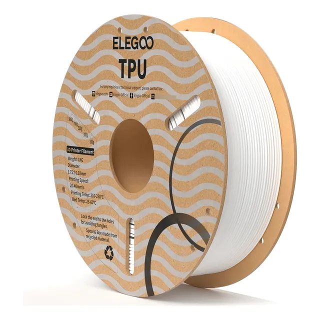 Filamento Tpu Flexible Elegoo 1,75 Mm 1 Kg Premium | Sólidos