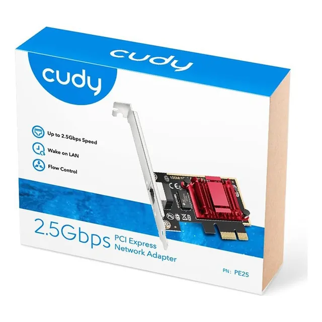 Tarjeta De Red Cudy Pe25 Pci-e 2.5 Gbps Con Perfil Bajo