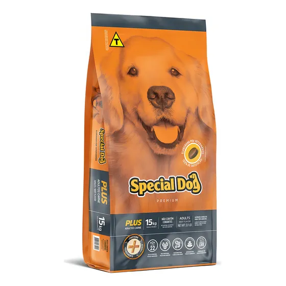 Special Dog Premium Plus Carne Ração Cães Adulto 15kg