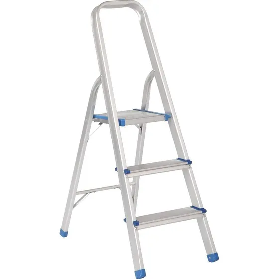 Surtek 3 Peldaños Aluminio Escalera Plegable Modelo Tijera