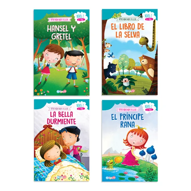 Set De 4 Libros Cuentos Aprendiendo A Leer Nivel 2 6-7 Años