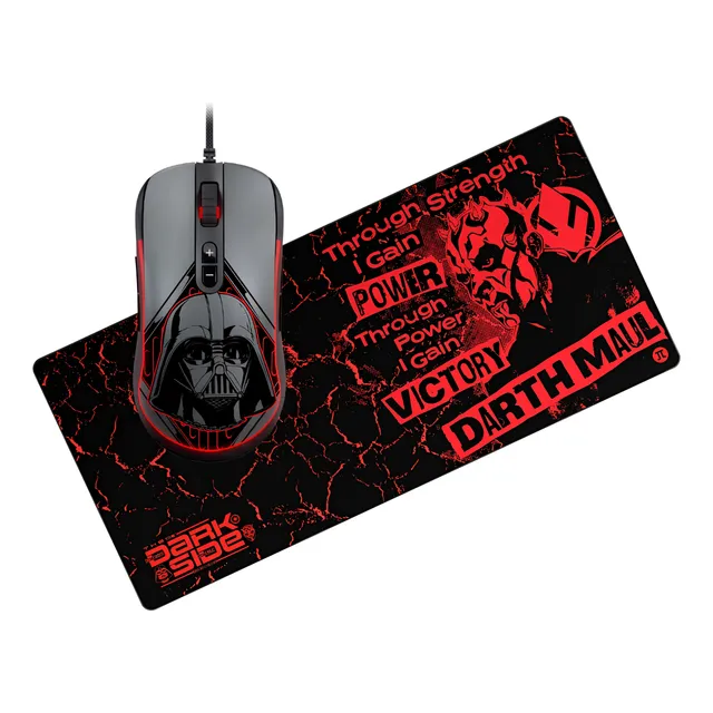 Combo Primus Mouse Star Wars Dark Side Rgb + Mousepad Xxl An