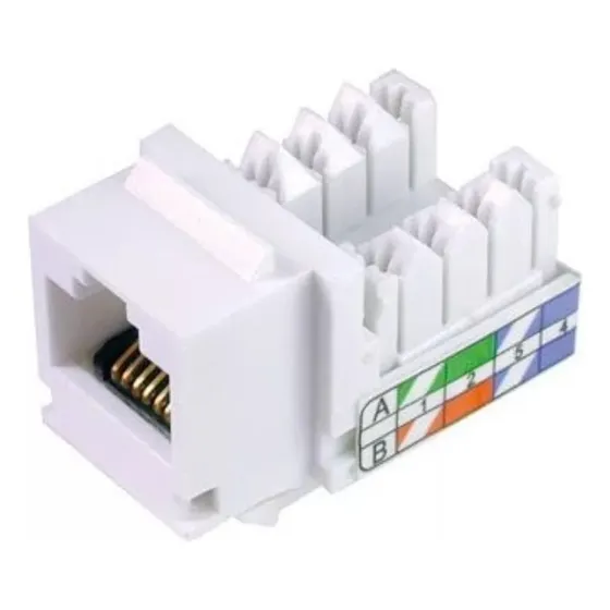 Conector Keystone Jack Coupler Cat5e Categoria 5e Rj45