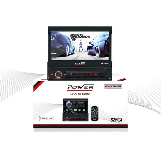 Radio Motorizado Para Vehiculo Power Pw 7235 Pantalla 7  Bt